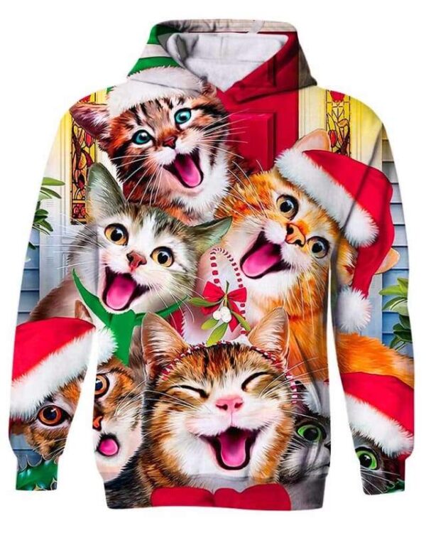 Cat Noel - All Over Apparel - Kid Hoodie / S - www.secrettees.com