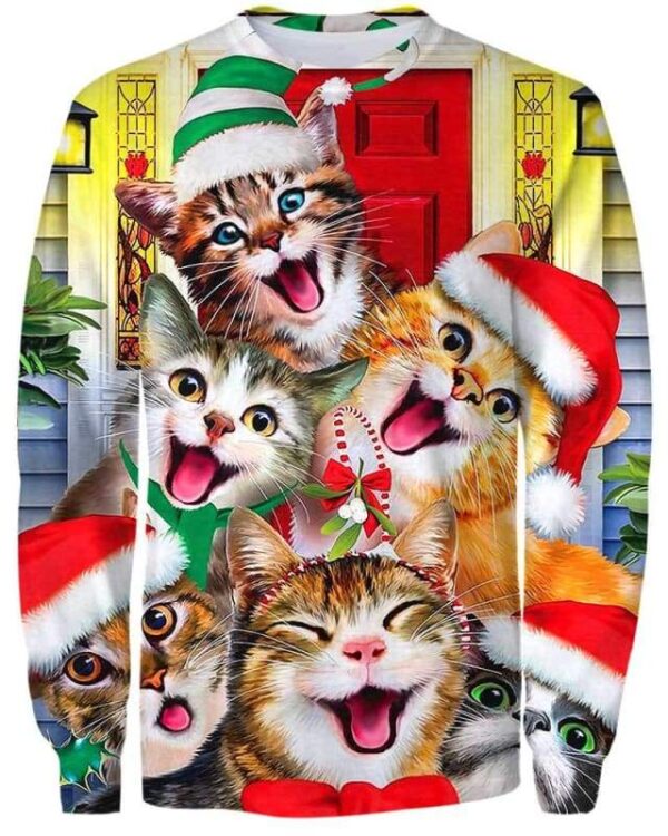 Cat Noel - All Over Apparel - Sweatshirt / S - www.secrettees.com