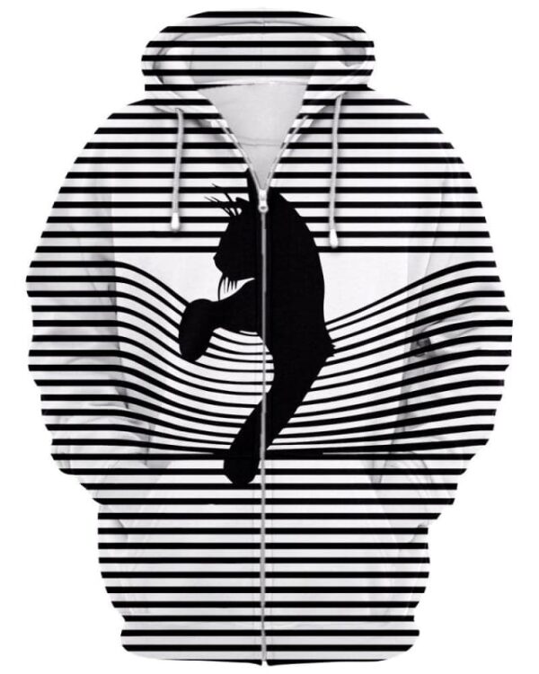 Cats 3D - All Over Apparel - Zip Hoodie / S - www.secrettees.com