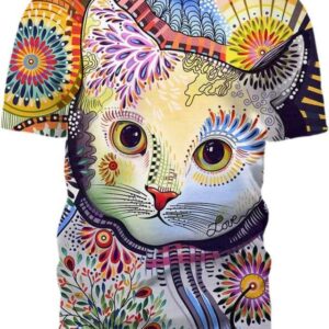 Cats Abstract Paintings - All Over Apparel - T-Shirt / S - www.secrettees.com