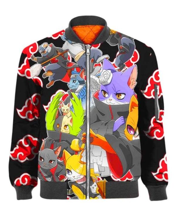 Cats Akatsuki - All Over Apparel - Bomber / S - www.secrettees.com