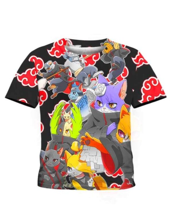 Cats Akatsuki - All Over Apparel - Kid Tee / S - www.secrettees.com