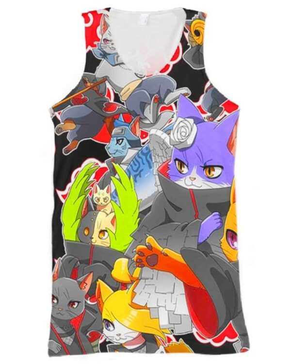 Cats Akatsuki - All Over Apparel - Tank Top / S - www.secrettees.com