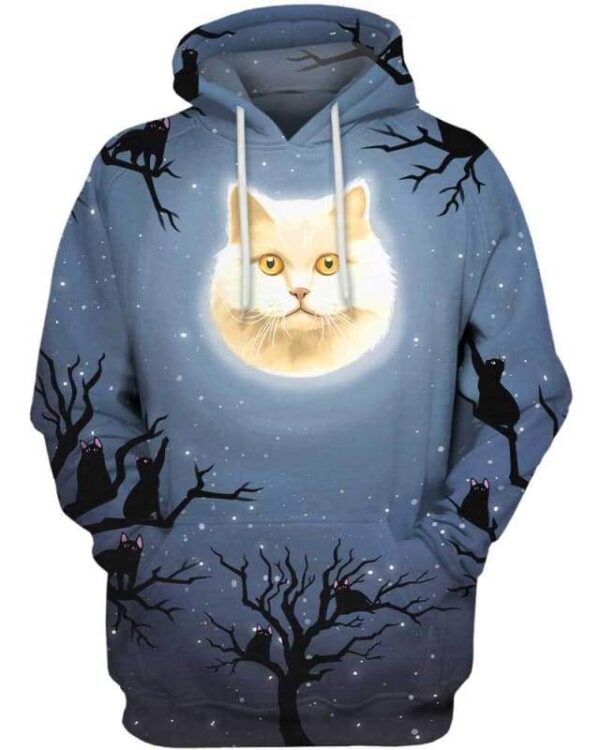 Cats Moon - All Over Apparel - Hoodie / S - www.secrettees.com