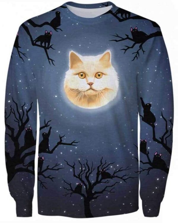 Cats Moon - All Over Apparel - Sweatshirt / S - www.secrettees.com