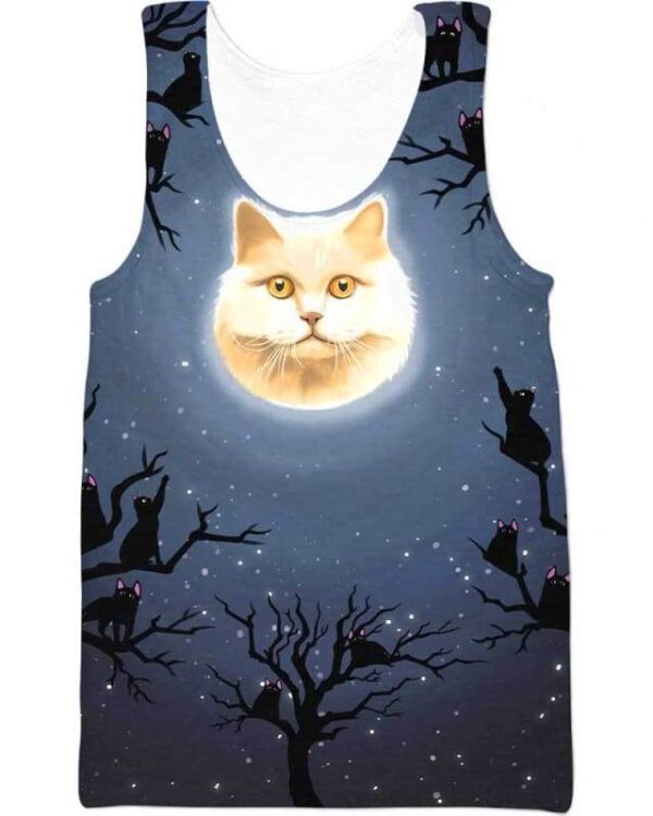 Cats Moon - All Over Apparel - Tank Top / S - www.secrettees.com