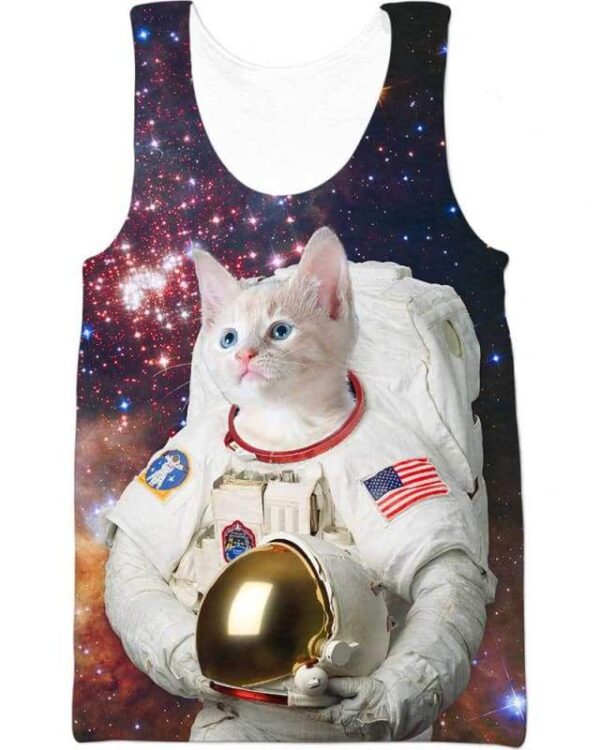 Catstronaut in Space - All Over Apparel - Tank Top / S - www.secrettees.com