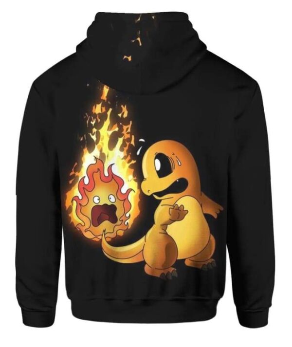 Charmander and Calcifer Tail - All Over Apparel - www.secrettees.com