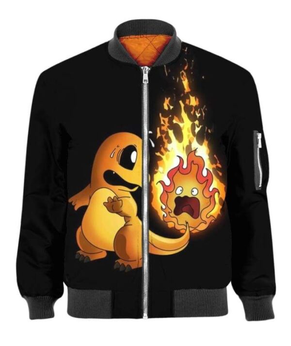 Charmander and Calcifer Tail - All Over Apparel - Bomber / S - www.secrettees.com