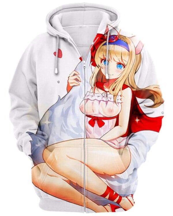 Charming Cat - All Over Apparel - Zip Hoodie / S - www.secrettees.com