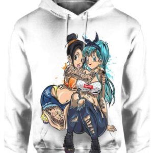 Chi Chi and Bulma - All Over Apparel - Hoodie / S - www.secrettees.com