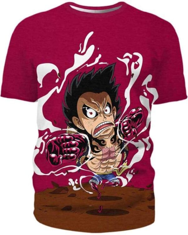 Chibi Luffy Gear - All Over Apparel - T-Shirt / S - www.secrettees.com