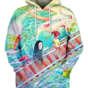 Chihiro on the Railway - All Over Apparel - Hoodie / S - www.secrettees.com