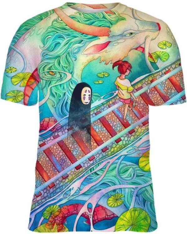 Chihiro on the Railway - All Over Apparel - Kid Tee / S - www.secrettees.com