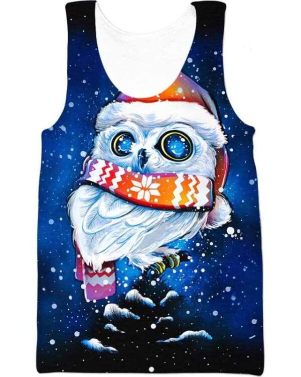 Christmas Owl - All Over Apparel - www.secrettees.com