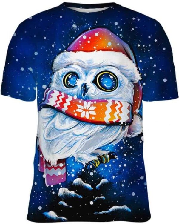 Christmas Owl - All Over Apparel - Kid Tee / S - www.secrettees.com