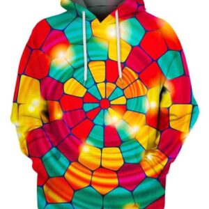 Colorful Circles of Lights - All Over Apparel - Hoodie / S - www.secrettees.com