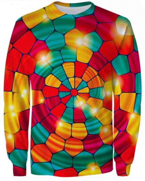 Colorful Circles of Lights - All Over Apparel - Sweatshirt / S - www.secrettees.com