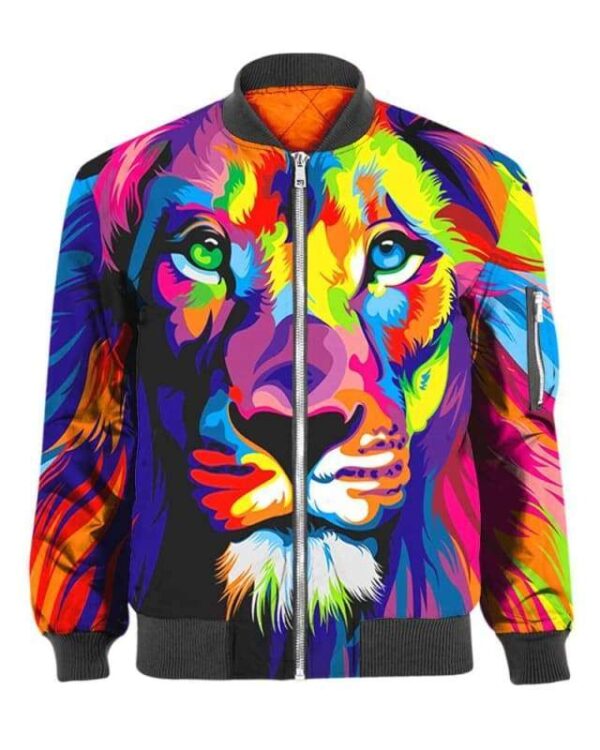 Colorful Lion Art 3D T-shirt - marvel - Bomber / S - www.secrettees.com