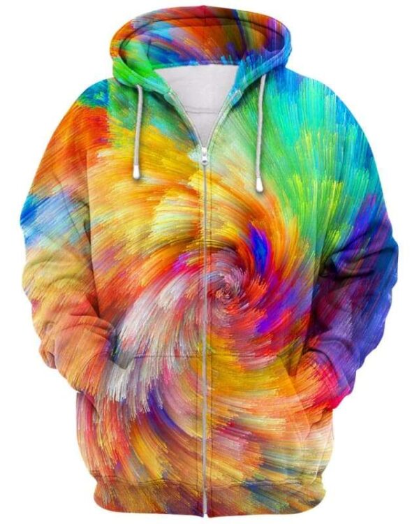 Colors In Bloom - All Over Apparel - Zip Hoodie / S - www.secrettees.com