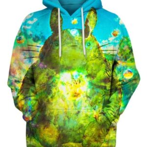 Colourful Totoro - All Over Apparel - Hoodie / S - www.secrettees.com