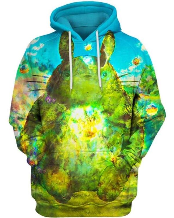 Colourful Totoro - All Over Apparel - Hoodie / S - www.secrettees.com