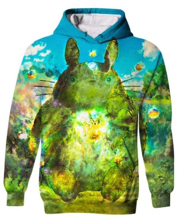 Colourful Totoro - All Over Apparel - Kid Hoodie / S - www.secrettees.com