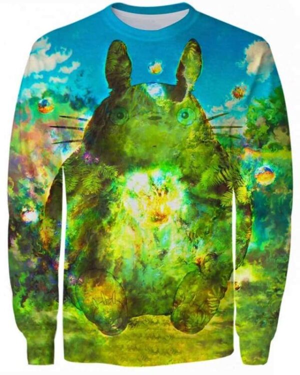 Colourful Totoro - All Over Apparel - Sweatshirt / S - www.secrettees.com