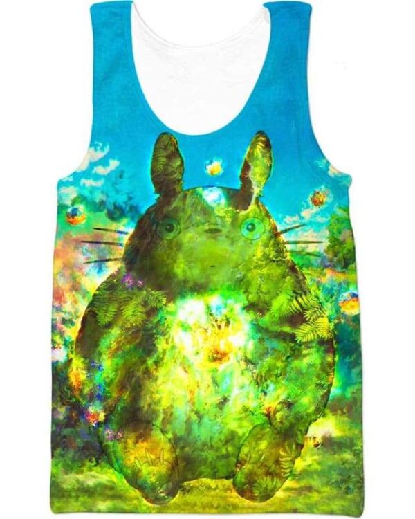 Colourful Totoro - All Over Apparel - Tank Top / S - www.secrettees.com