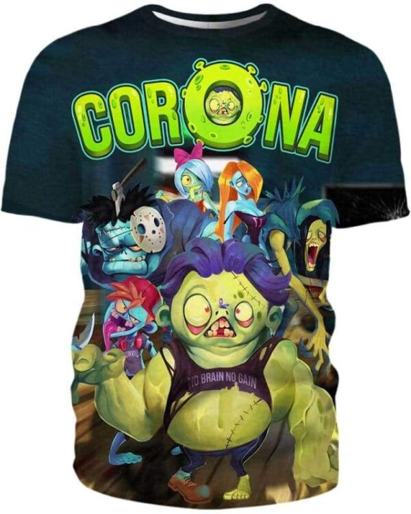 Corona Zombie - All Over Apparel - T-Shirt / S - www.secrettees.com