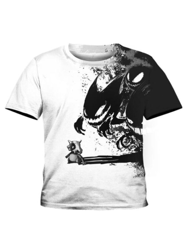 Cubone and Gastly Hoodie T-shirt - All Over Apparel - Kid Tee / S - www.secrettees.com