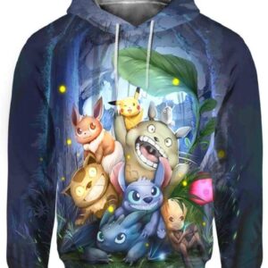 Cute Things in Forest - All Over Apparel - Hoodie / S - www.secrettees.com