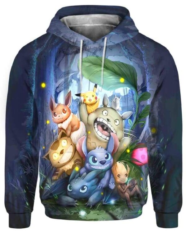 Cute Things in Forest - All Over Apparel - Hoodie / S - www.secrettees.com