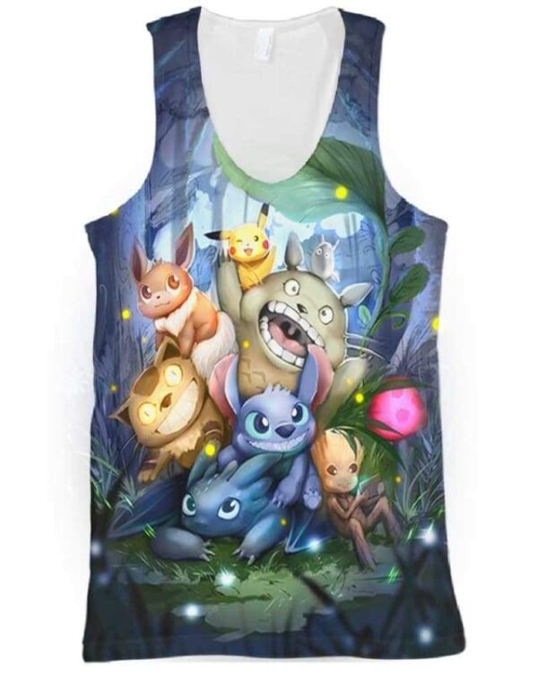 Cute Things in Forest - All Over Apparel - Tank Top / S - www.secrettees.com