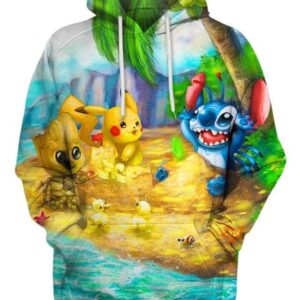 Cute Things On The Beach - All Over Apparel - Hoodie / S - www.secrettees.com