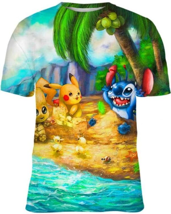 Cute Things On The Beach - All Over Apparel - T-Shirt / S - www.secrettees.com