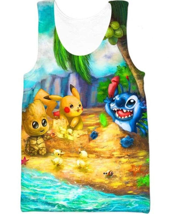 Cute Things On The Beach - All Over Apparel - Tank Top / S - www.secrettees.com