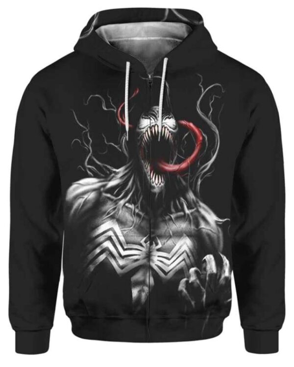 Darkest Venom - All Over Apparel - Zip Hoodie / S - www.secrettees.com