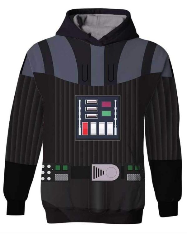 Darth Vader Costume - All Over Apparel - Kid Hoodie / S - www.secrettees.com