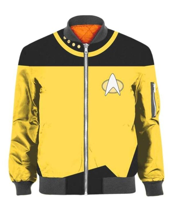 Data Star Trek Costume - All Over Apparel - Bomber / S - www.secrettees.com