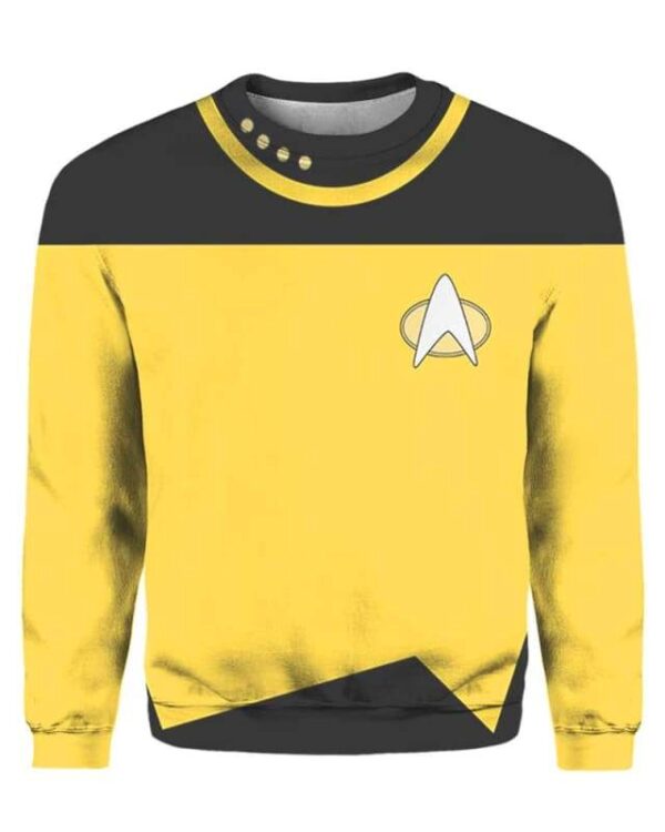 Data Star Trek Costume - All Over Apparel - Sweatshirt / S - www.secrettees.com