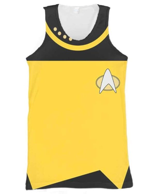 Data Star Trek Costume - All Over Apparel - Tank Top / S - www.secrettees.com