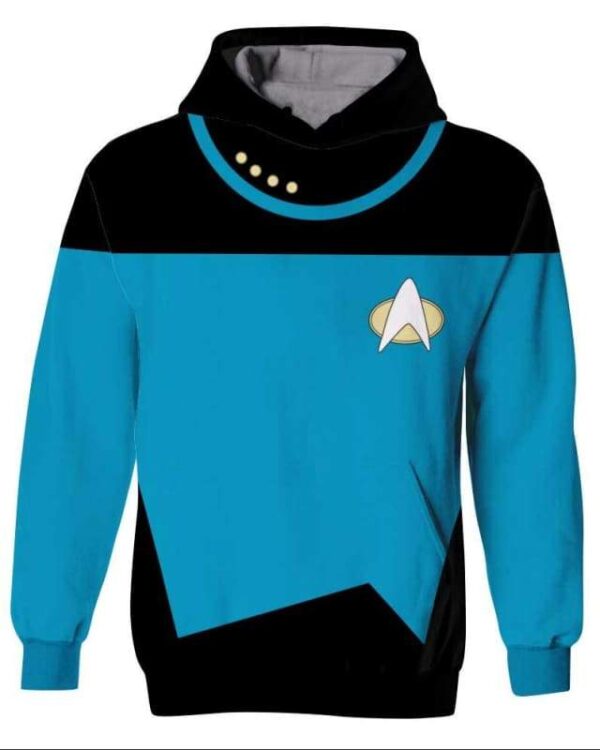 Deanna Troi Star Trek Costume - All Over Apparel - Kid Hoodie / S - www.secrettees.com
