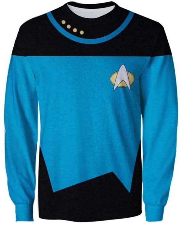 Deanna Troi Star Trek Costume - All Over Apparel - Sweatshirt / S - www.secrettees.com