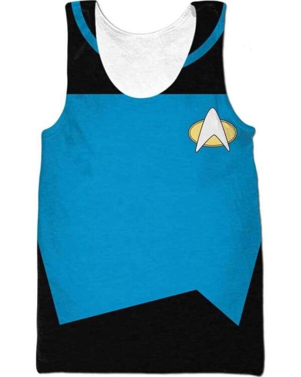 Deanna Troi Star Trek Costume - All Over Apparel - Tank Top / S - www.secrettees.com