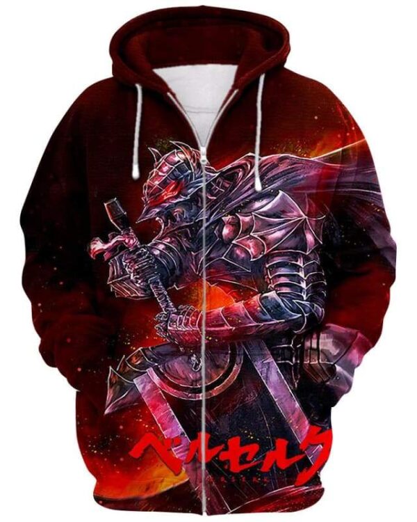 Death Berserk - All Over Apparel - Zip Hoodie / S - www.secrettees.com