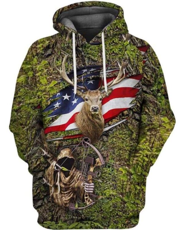 Deer Hunting - All Over Apparel - Hoodie / S - www.secrettees.com