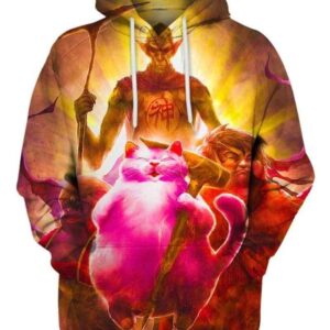 Demon And Cat - All Over Apparel - Hoodie / S - www.secrettees.com