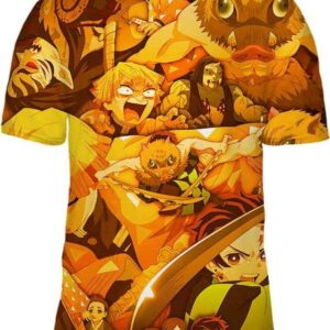 Demon Slayer All Characters - All Over Apparel - T-Shirt / S - www.secrettees.com