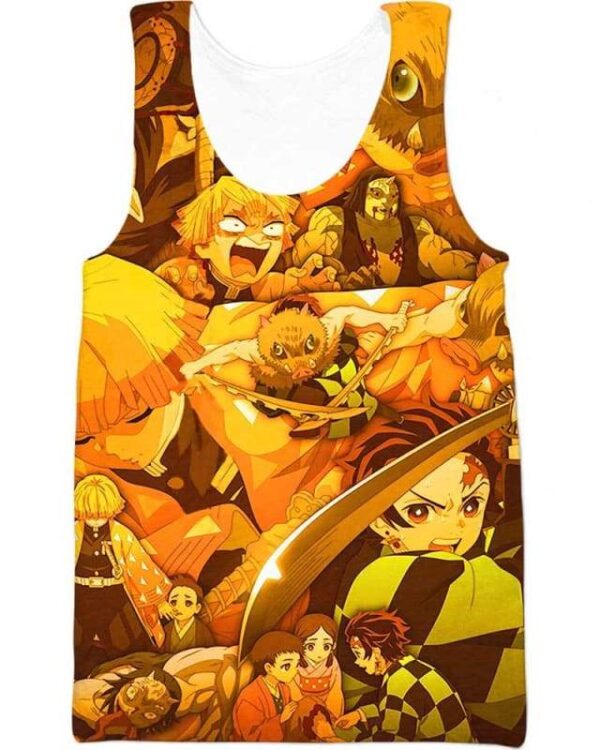 Demon Slayer All Characters - All Over Apparel - Tank Top / S - www.secrettees.com